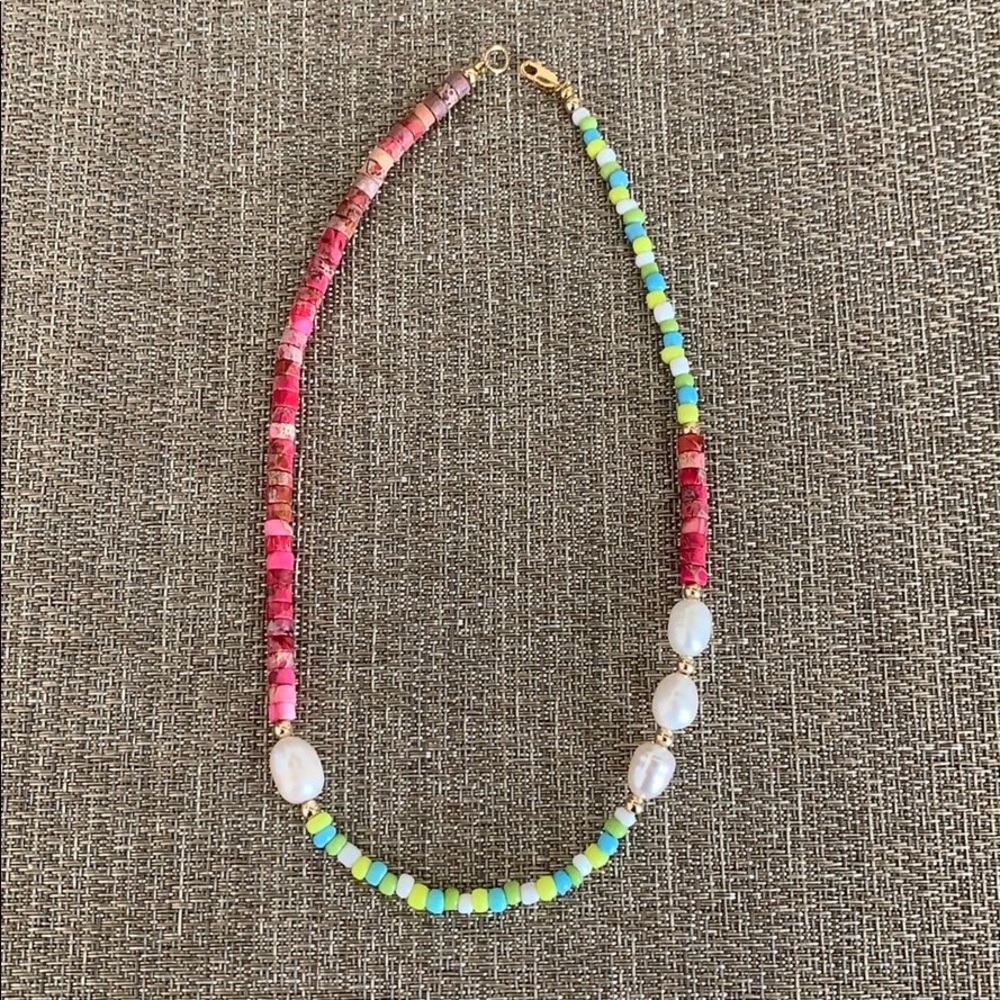 Beaded Pearl Necklace